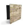 Glasdekor skříňka na klíče - přírodní dřevo textura