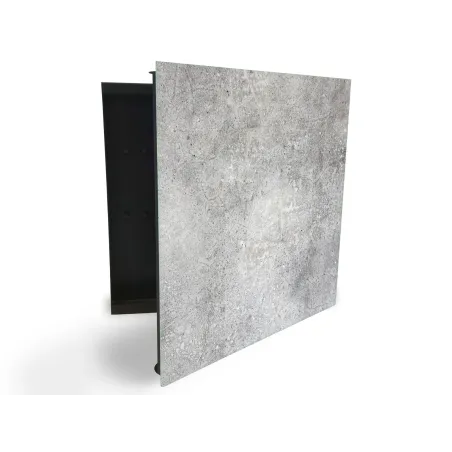 Glasdekor skříňka na klíče - textura světlý beton