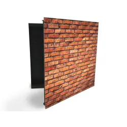 Glasdekor skříňka na klíče - obklad cihlová zeď