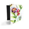 Glasdekor skříňka na klíče - květy tulipán, mák akvarel