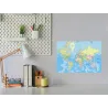 Magnetická tabule na zeď pro školáky - mapa světa