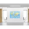 Magnetická bezrámová tabule - detailní mapa světa