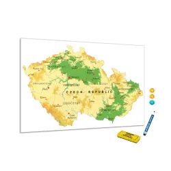 Školní tabule - mapa reliéfu České republiky